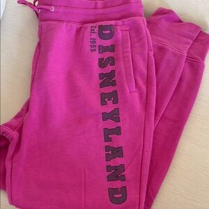 Disney Pink Sweatpants/Joggers with Disneyland Logo
